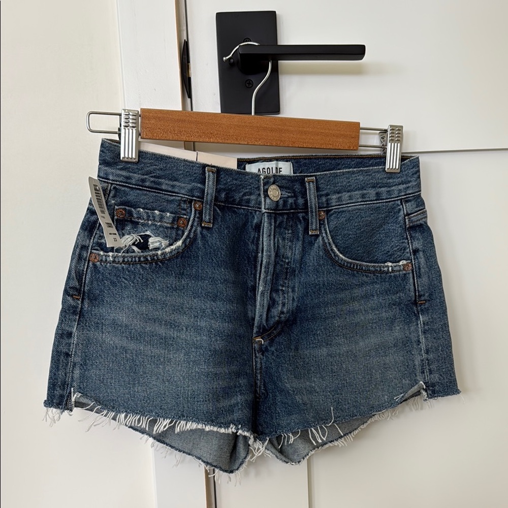 AGOLDE Parker Lowkey Vintage Cut-Off Denim Shorts size 23